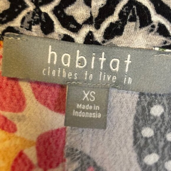 Habitat Blouse Women's Size XS Cardigan Open Front Abstract Oversized Floral - Picture 3 of 4